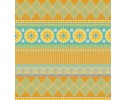 Notting Hill - Mustard - Border Fabric Gold, Turquoise, Blue